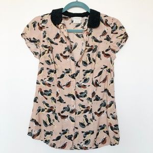 Bird Button Up Shirt